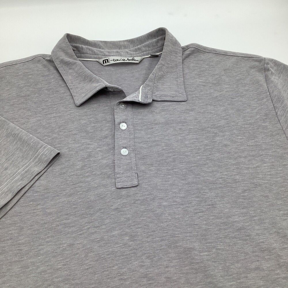 Travis Mathew Mens Short Sleeve Pima‎ Cotton Blend Golf Polo Grey Size 3XL